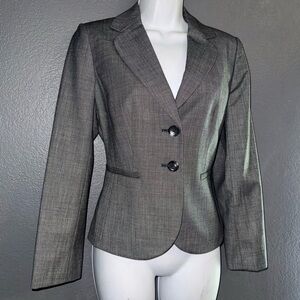Ann Taylor New w $228 Tags Gray Long Sleeve Grey Blazer Coat Womens XS 2